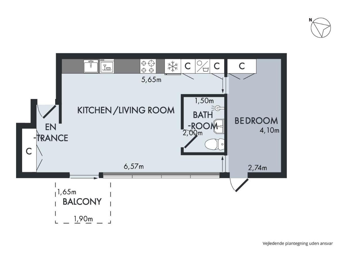 Apartment Sanders Keep - Chic One-bedroom In The Middle Of Nordhavn Copenhagen