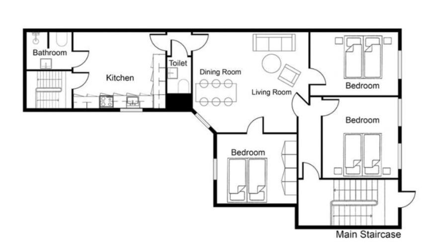 Xl Flat W 3 Bedrooms By Kings Garden In Cph Appartement