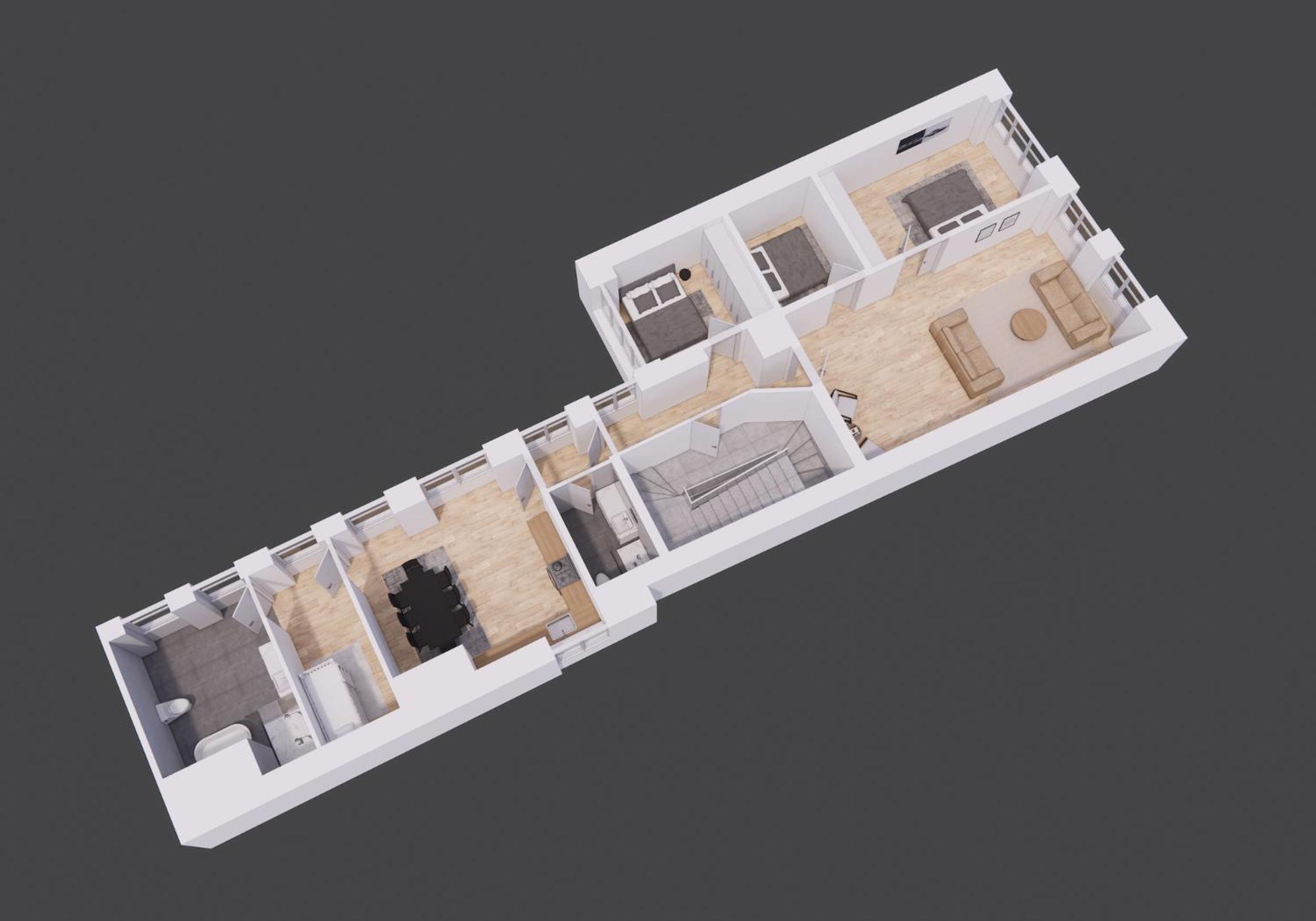Big 4 Bedroom Flat With Bathtub By Cph Hall Square Copenhagen