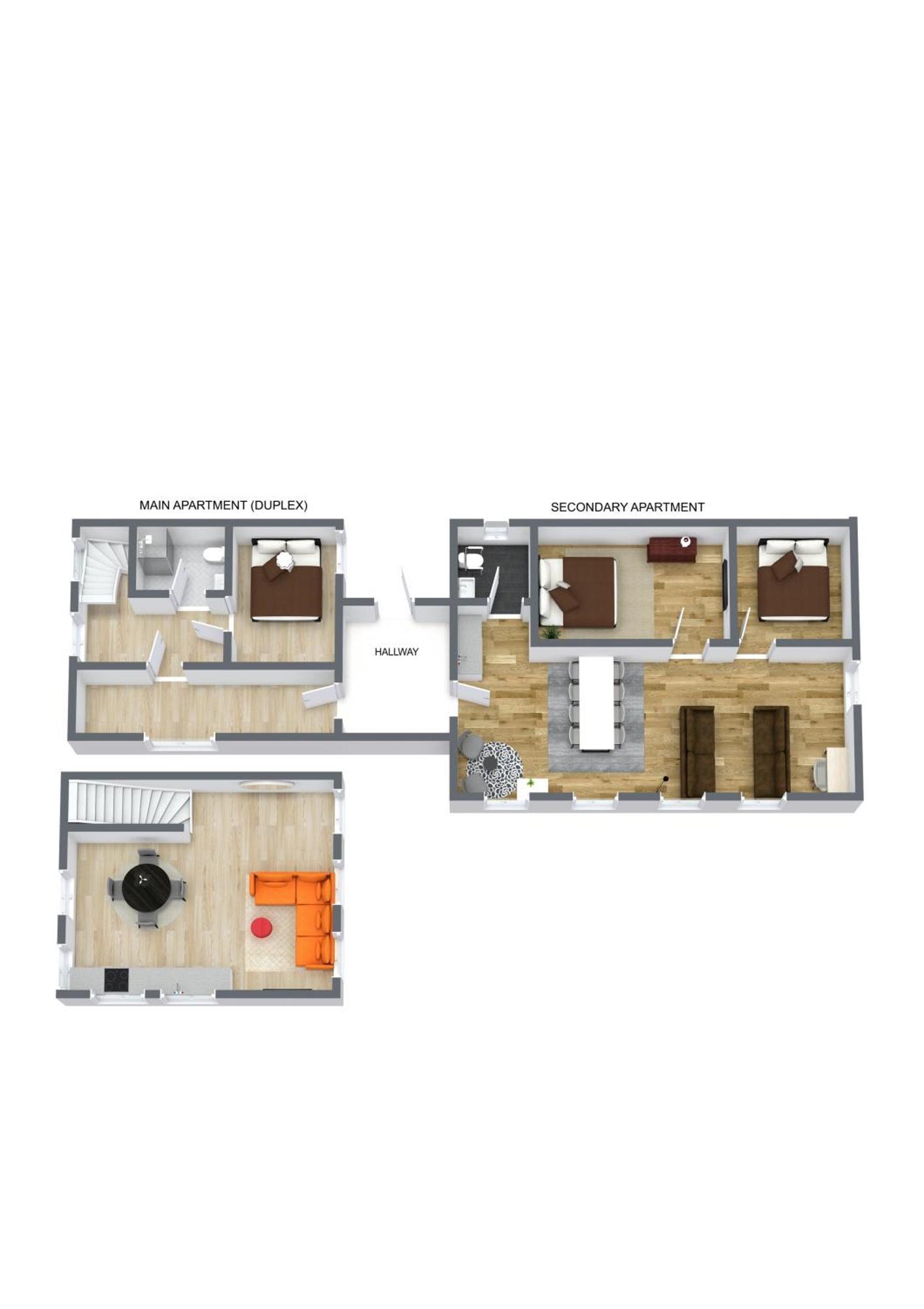 Spacious Double-flat For 10 In Cph Center Huoneisto