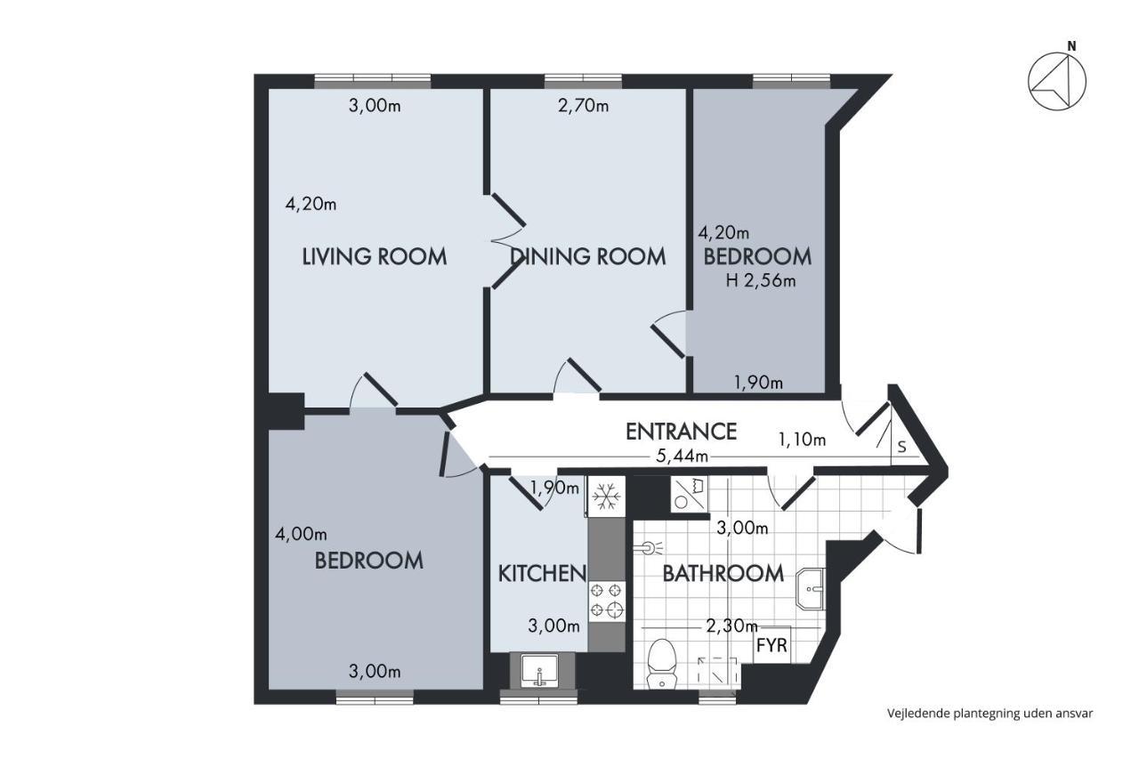 Hyggelig Two-bedroom In Osterbro Lejlighed København