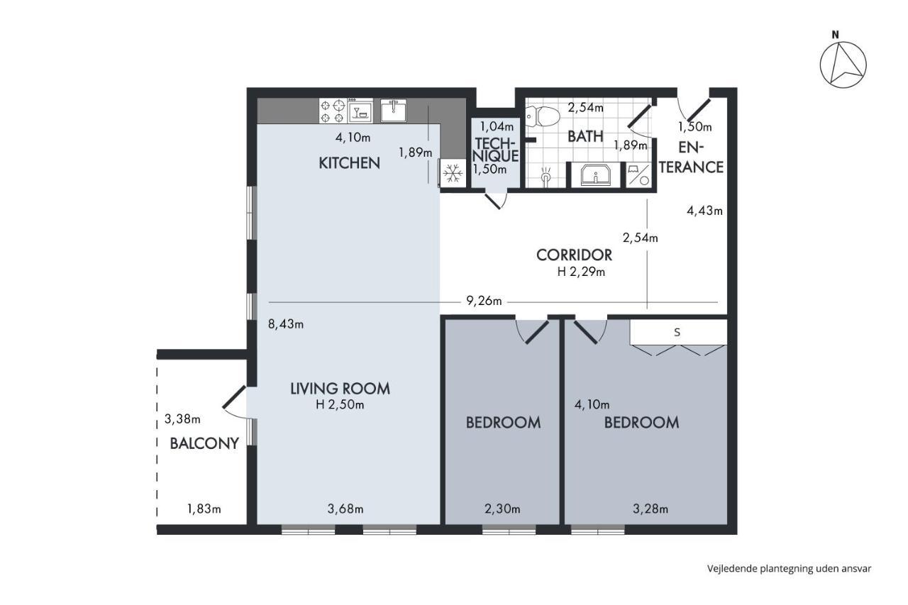 Two-bedroom With Amazing View And Sunny Balcony Next To Royal Arena *