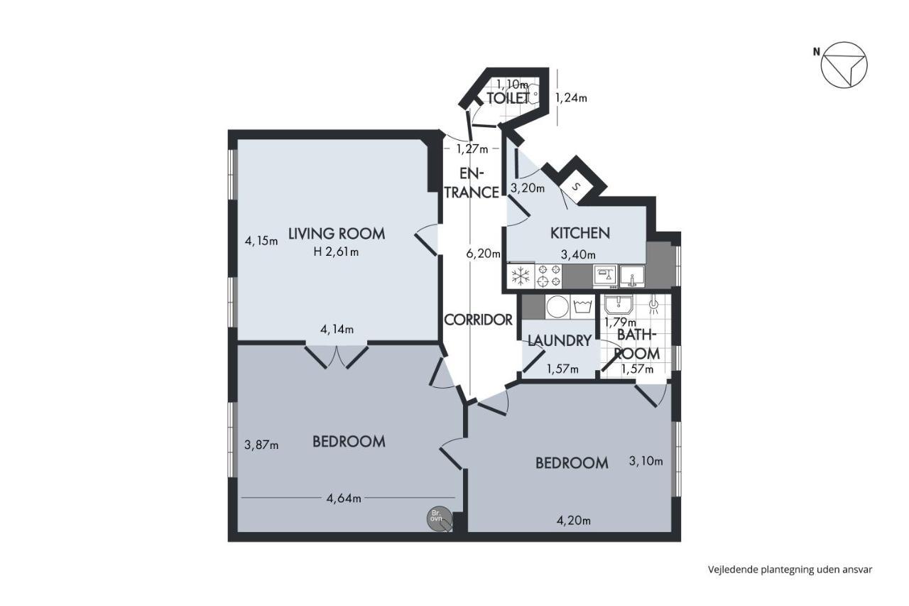 Apartment Cozy Two-bedroom In Osterbro *