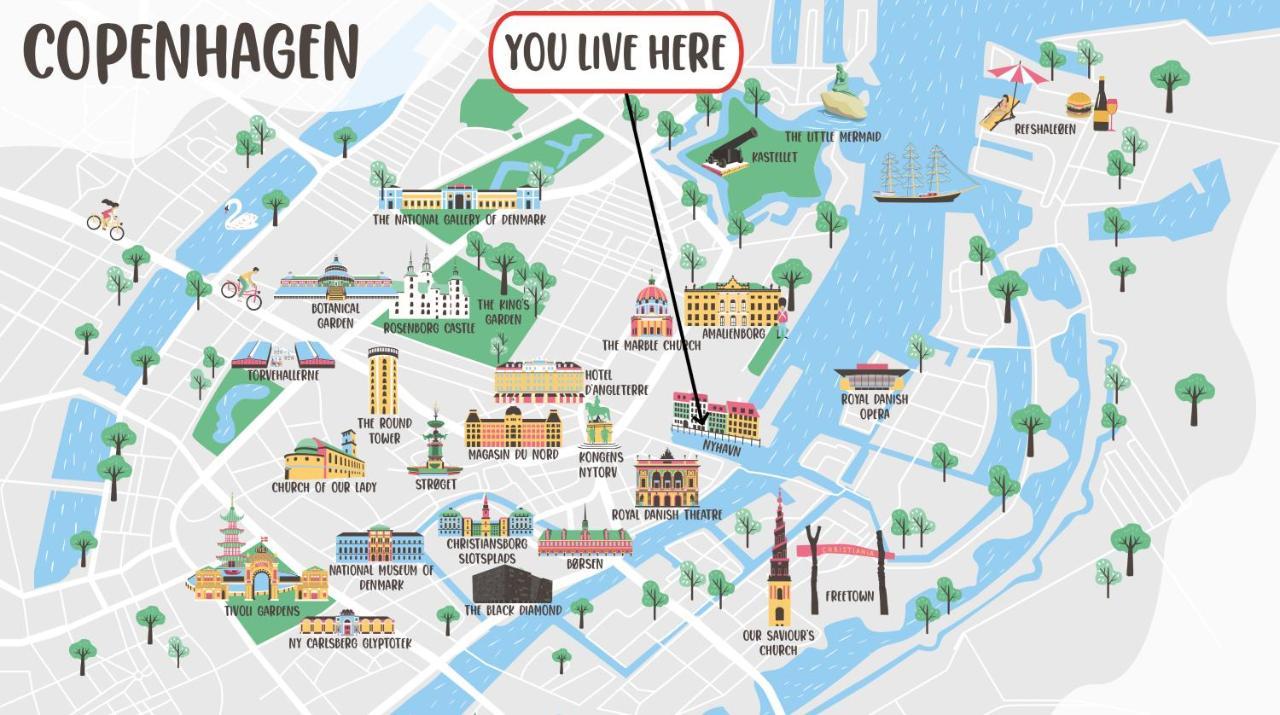 Apartment 2br In Vibrant & Colourful Nyhavn Copenhagen