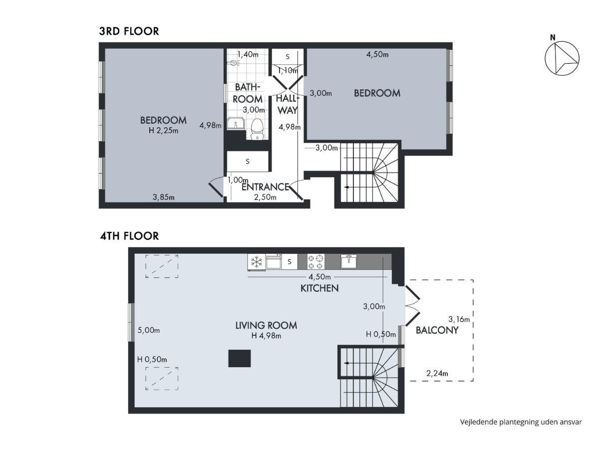 Appartement Sanders Main - Endearing Two-bedroom Duplex With A Balcony Next To Magical Nyhavn