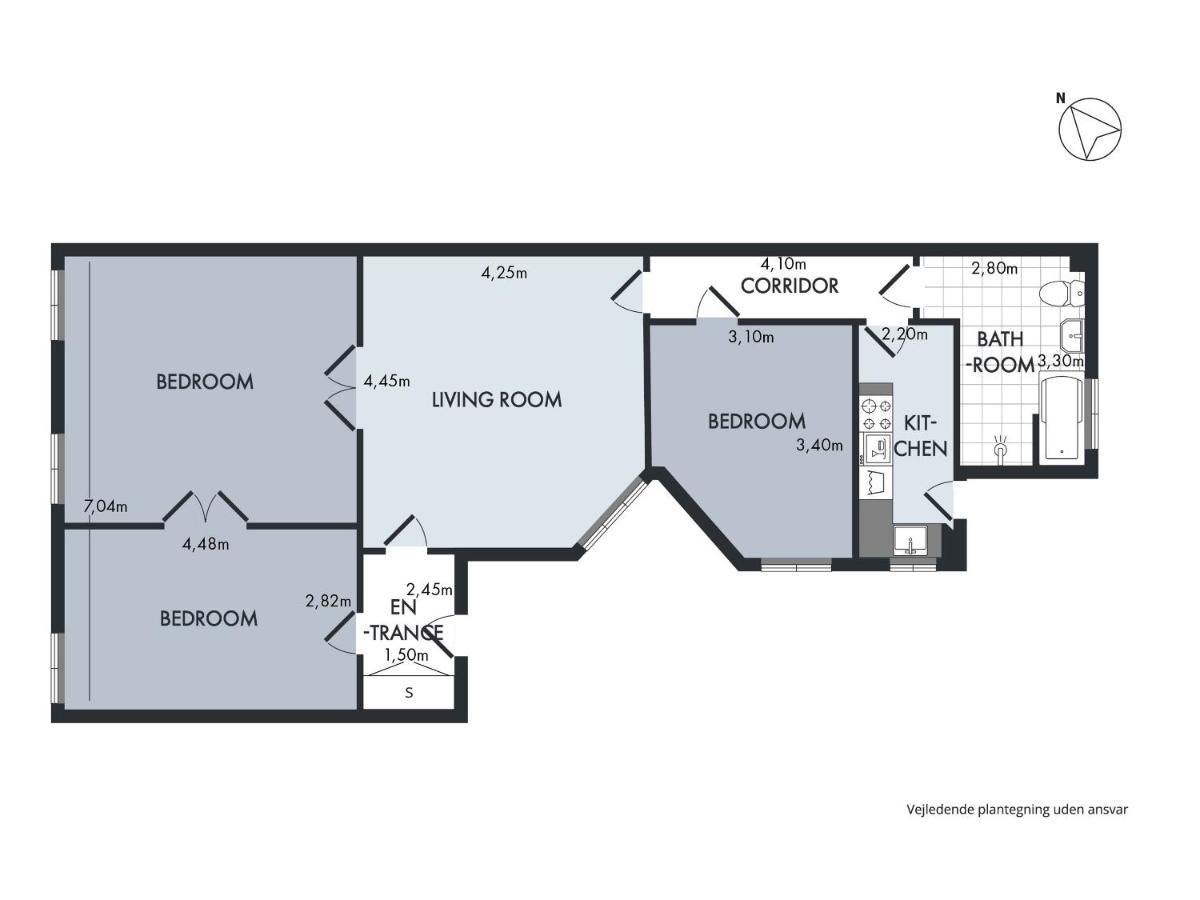 Lejlighed Sanders Stage - Chic Three-bedroom Near Nyhavn København