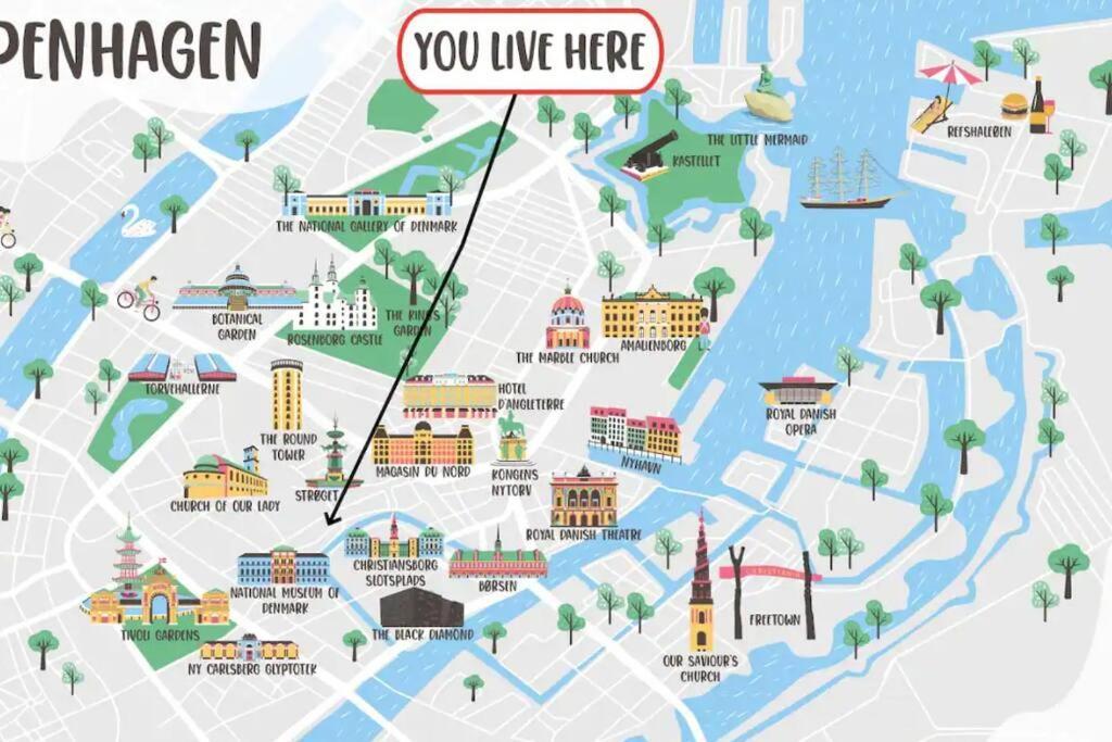 Stylish Flat • Heart Of Cph • Stroget & The Canals Apartamento Copenhague