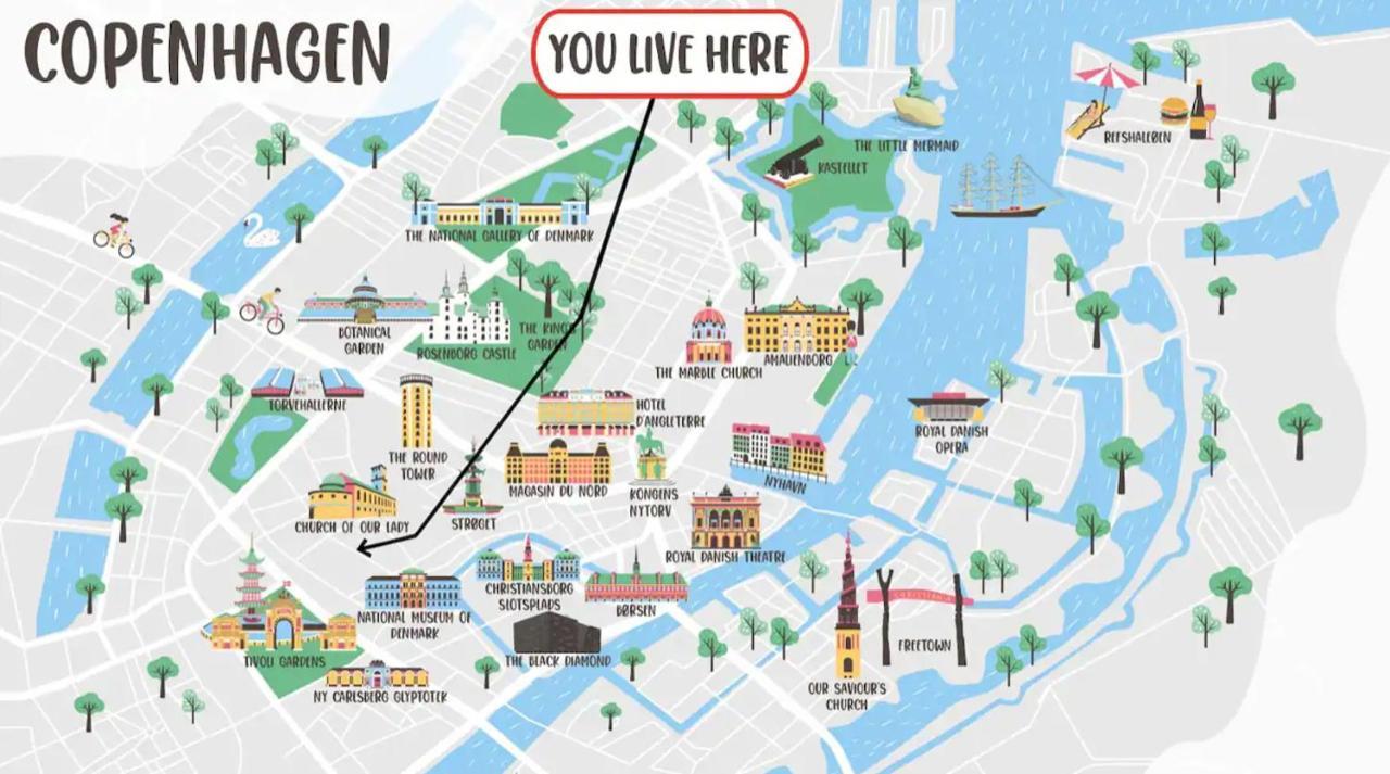Penthouse W/rooftop Terrace In Latin Quarter * Copenhagen