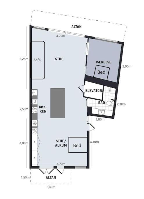 Exclusive Penthouse W Private Rooftop Terrace Lejlighed København