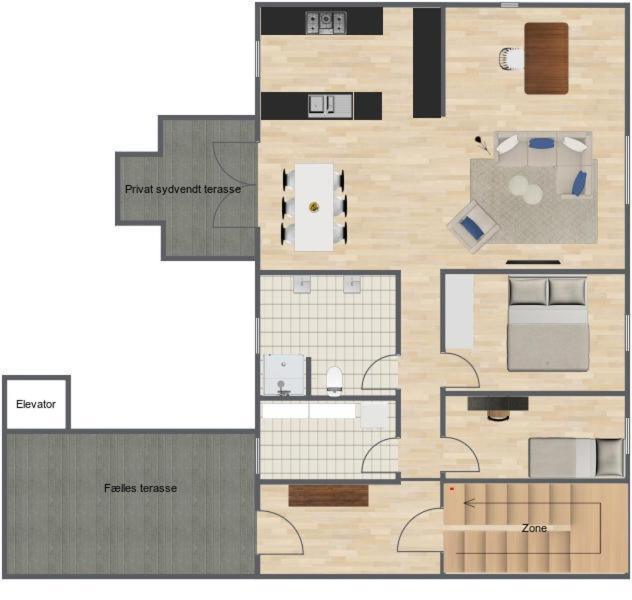 Apartment 2-bed Penthouse With Elevator And Private Terrace Copenhagen