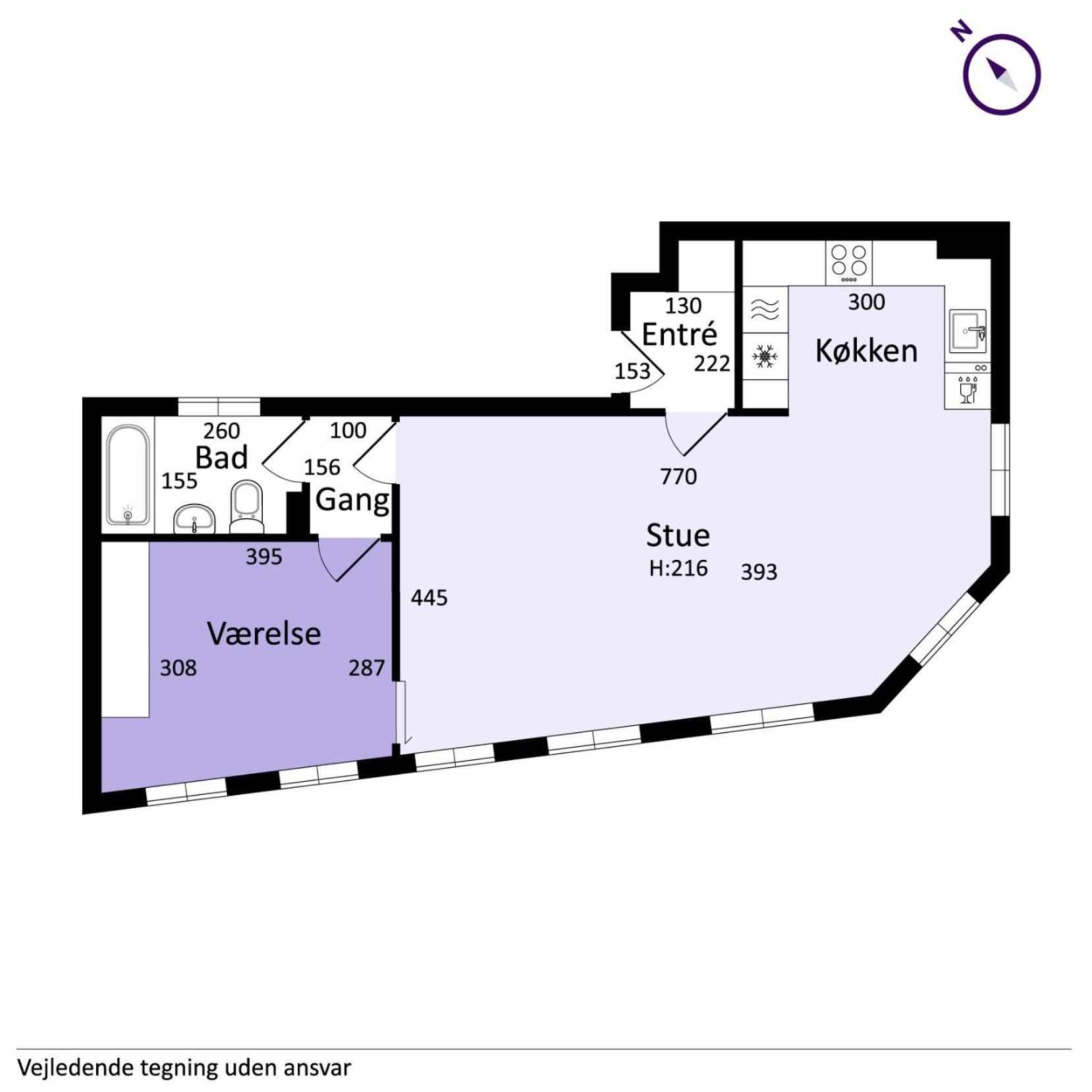 In Laksegade: 1br 300m From Kgs Nytorv Lejlighed *