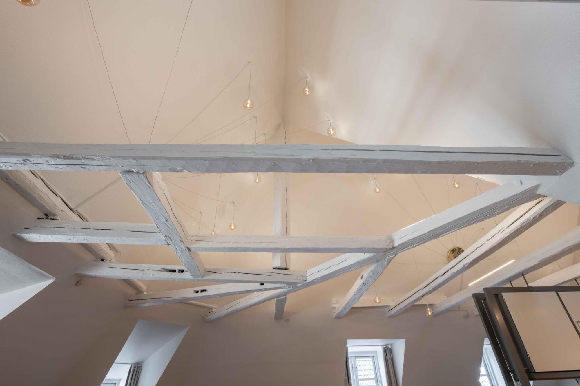 Apartment Unique W Exposed Beams Next To Tivoli *