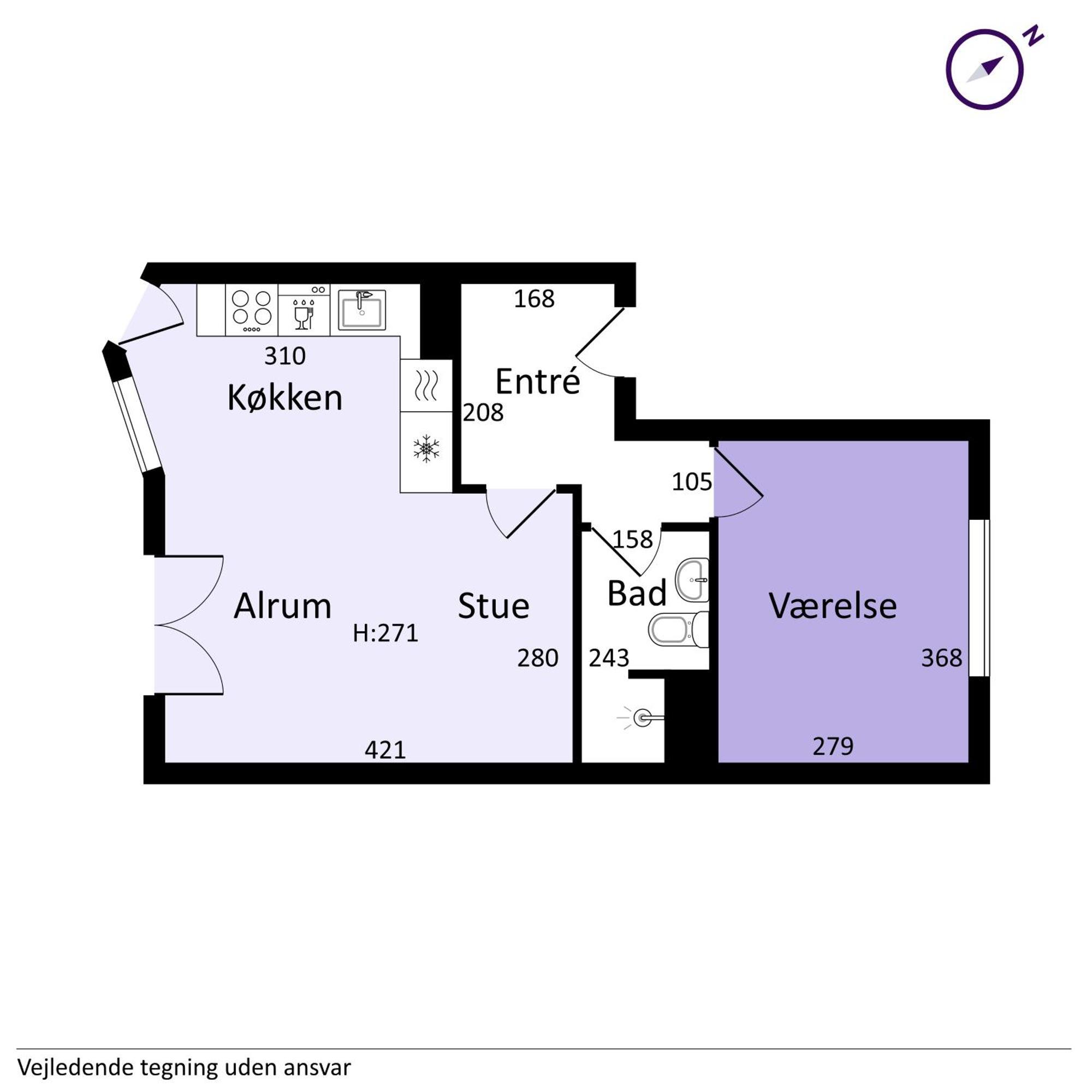 Huoneisto Nyistandsat 1br Lejlighed I Hjertet Af Norrebro *