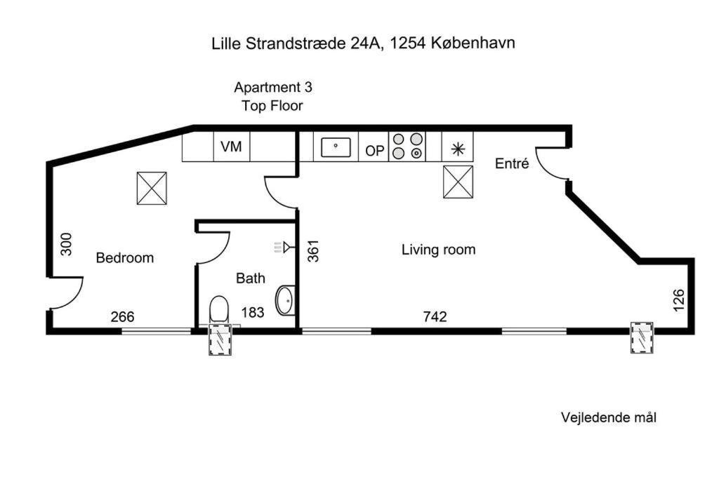 Appartement Charmerende Ved Nyhavn 3 Sal *