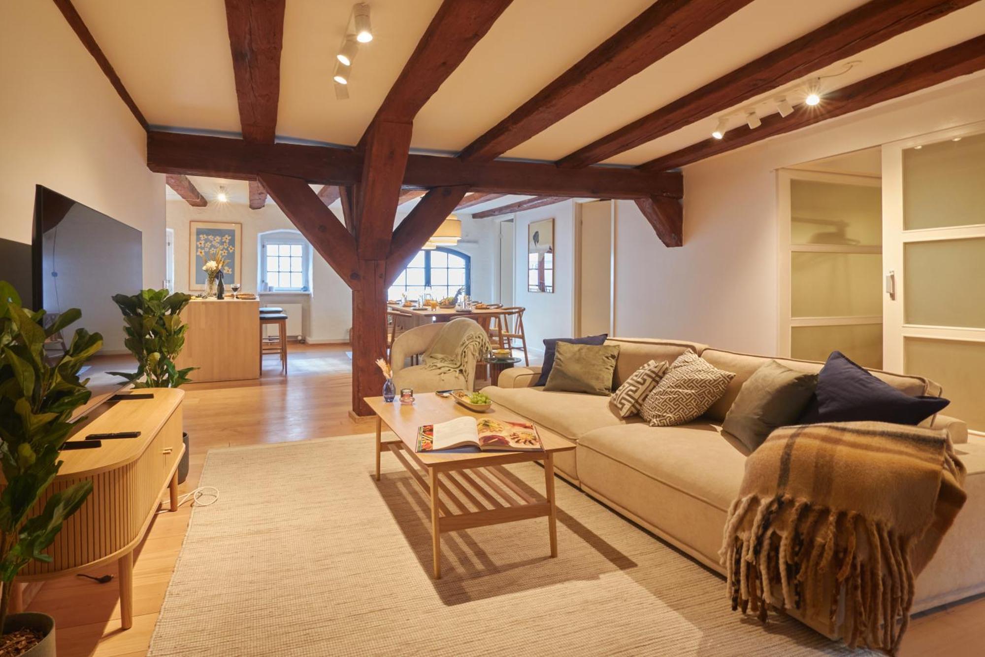 Warm 3br Loft With Exposed Beams Copenhagen