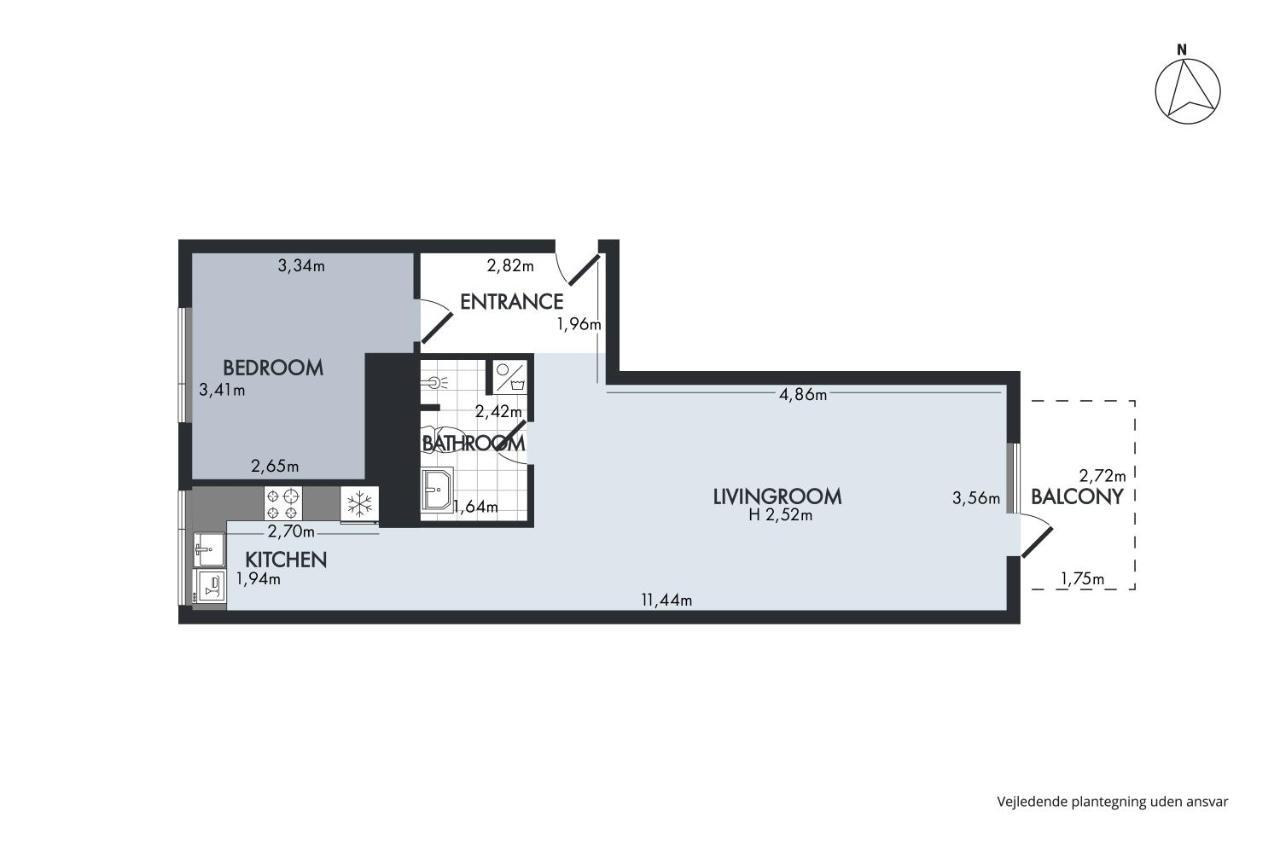 Modern 1-bedroom With A Balcony In Orestad *