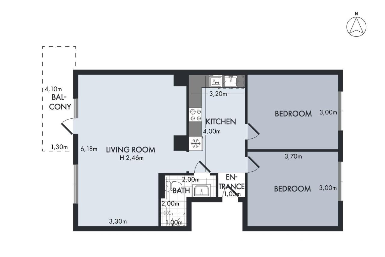 Appartement Sanders Charm - Amazing Two-bedroom With Shared Garden *