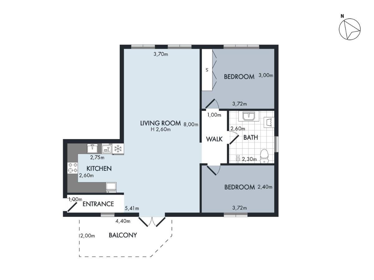 Sanders Constantin - Chic Two-bedroom With Balcony Apartment