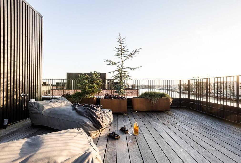 Penthouse W. Private Rooftop At The Waterfront Appartement *