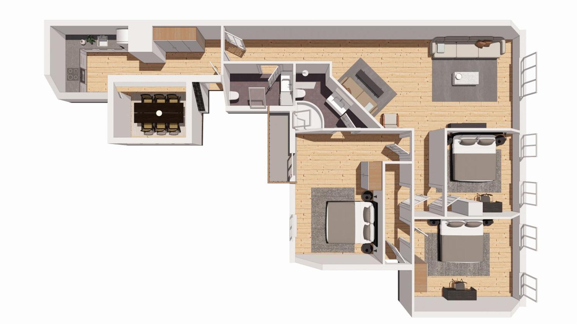 Apartamento Bright 3br Flat With Balcony And Amazing View Copenhaga