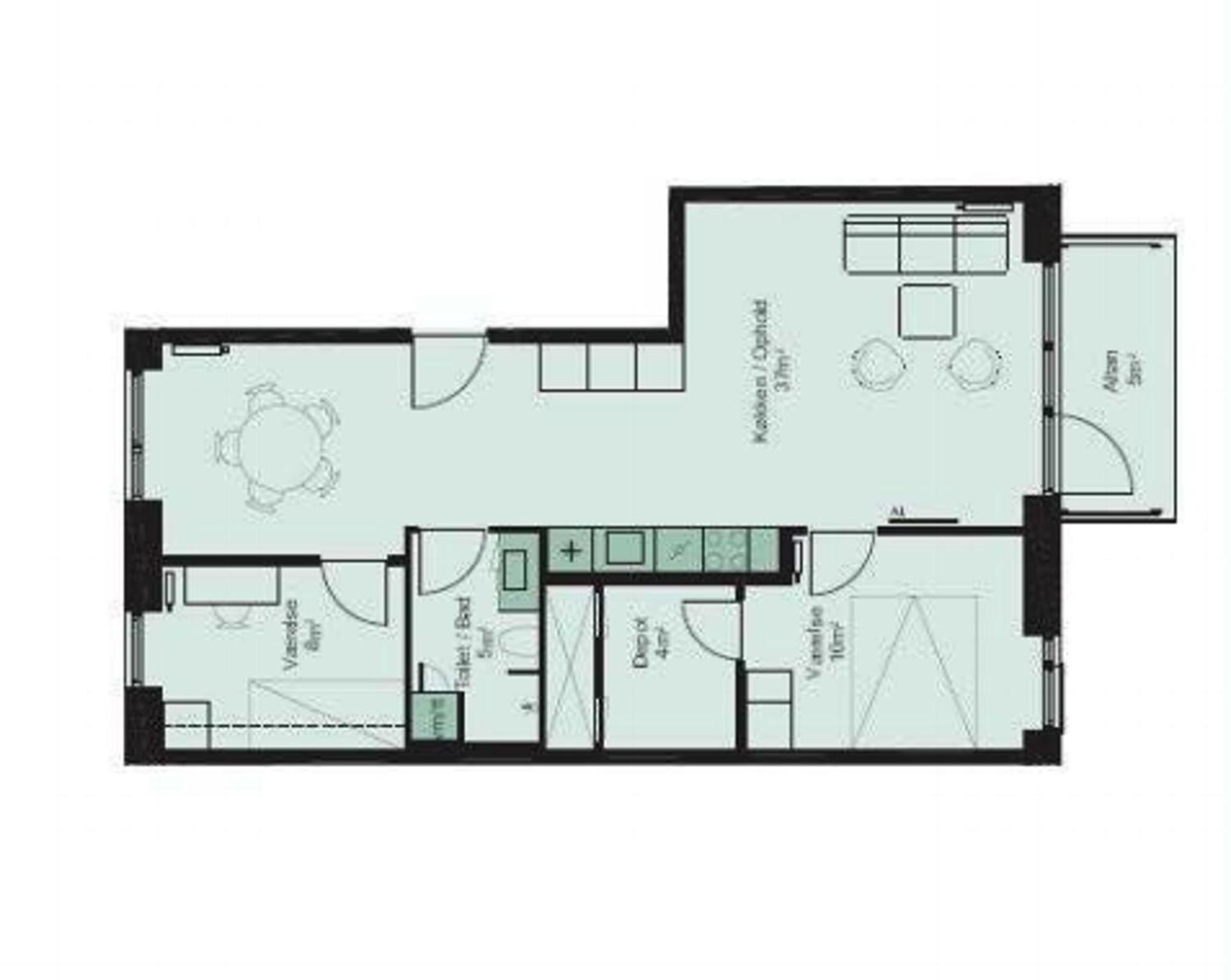 Fantastic 2-bed W Balcony In Orestaden Apartment *